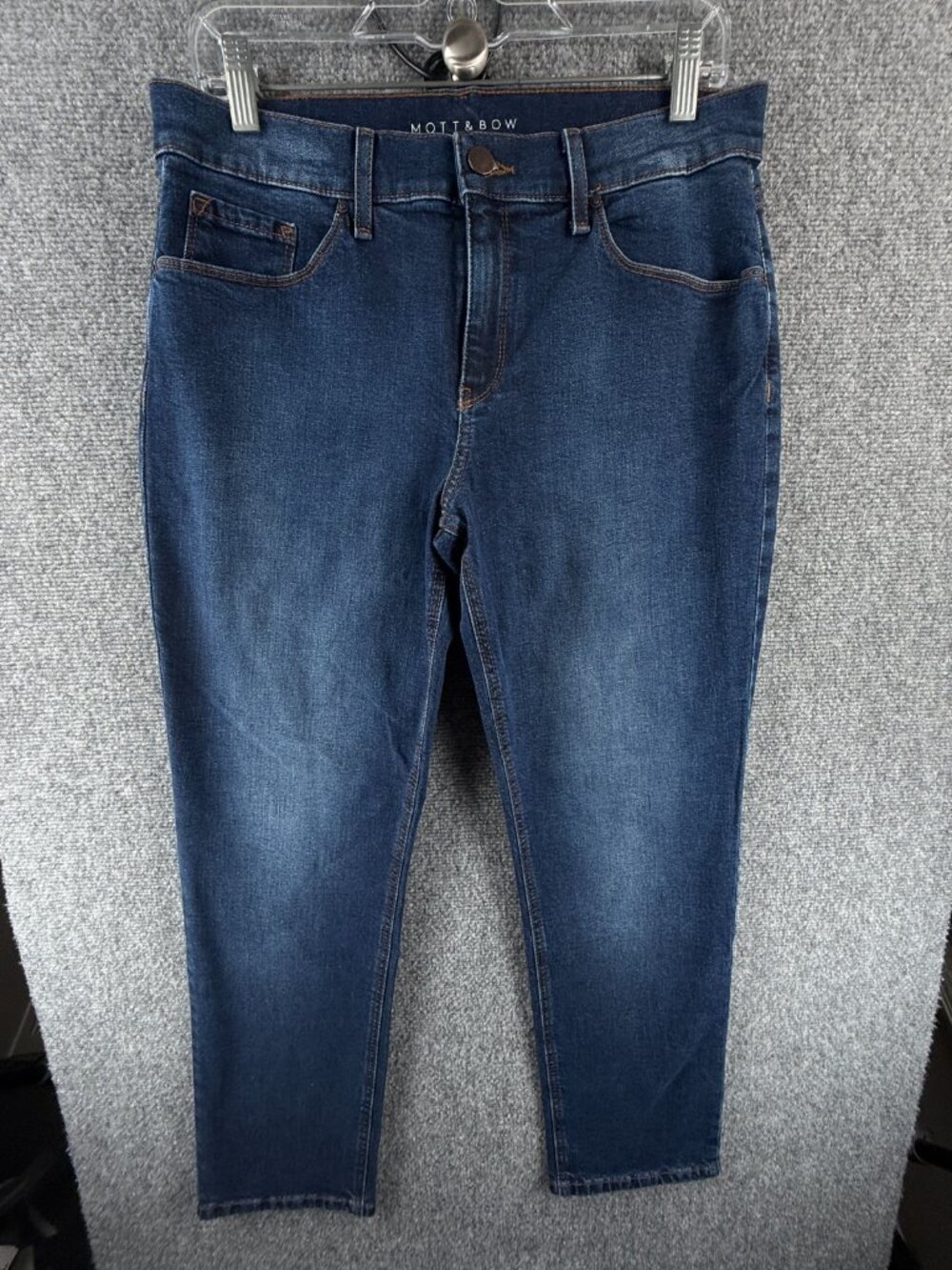 Mott & Bow Boyfriend Jeans Women Blue Stretch Denim 29x28 Casual ACTL 30X28